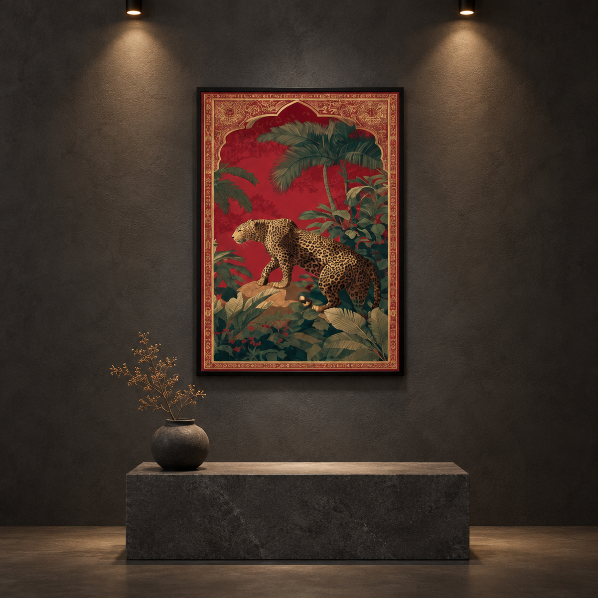 The Royal Guardian Single Wall art — square premium interior mockup 3, full frame visible
