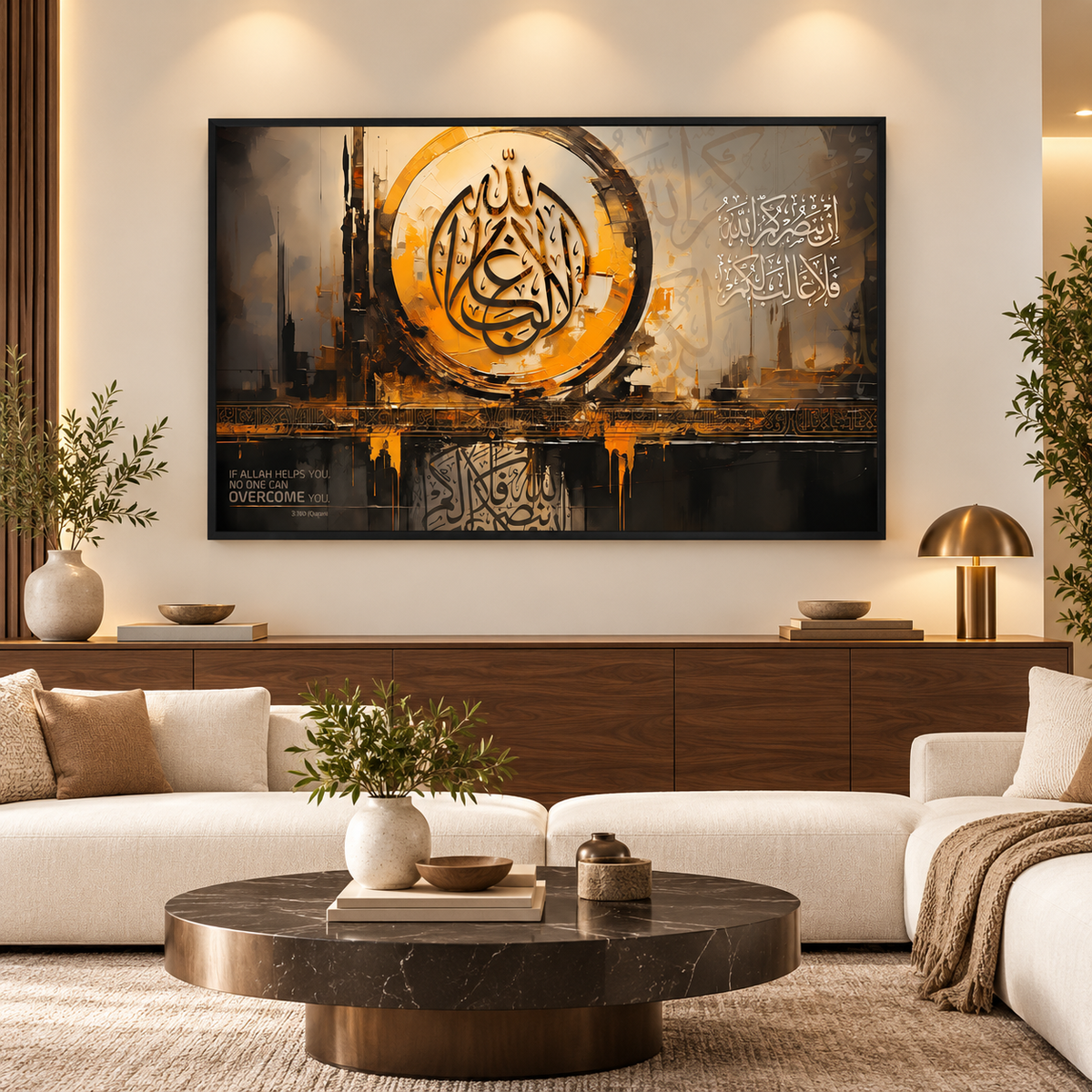 A Statement Piece of Faith and Luxury for Your Modern Interior — square premium interior mockup, complete full frame visible with safe margin