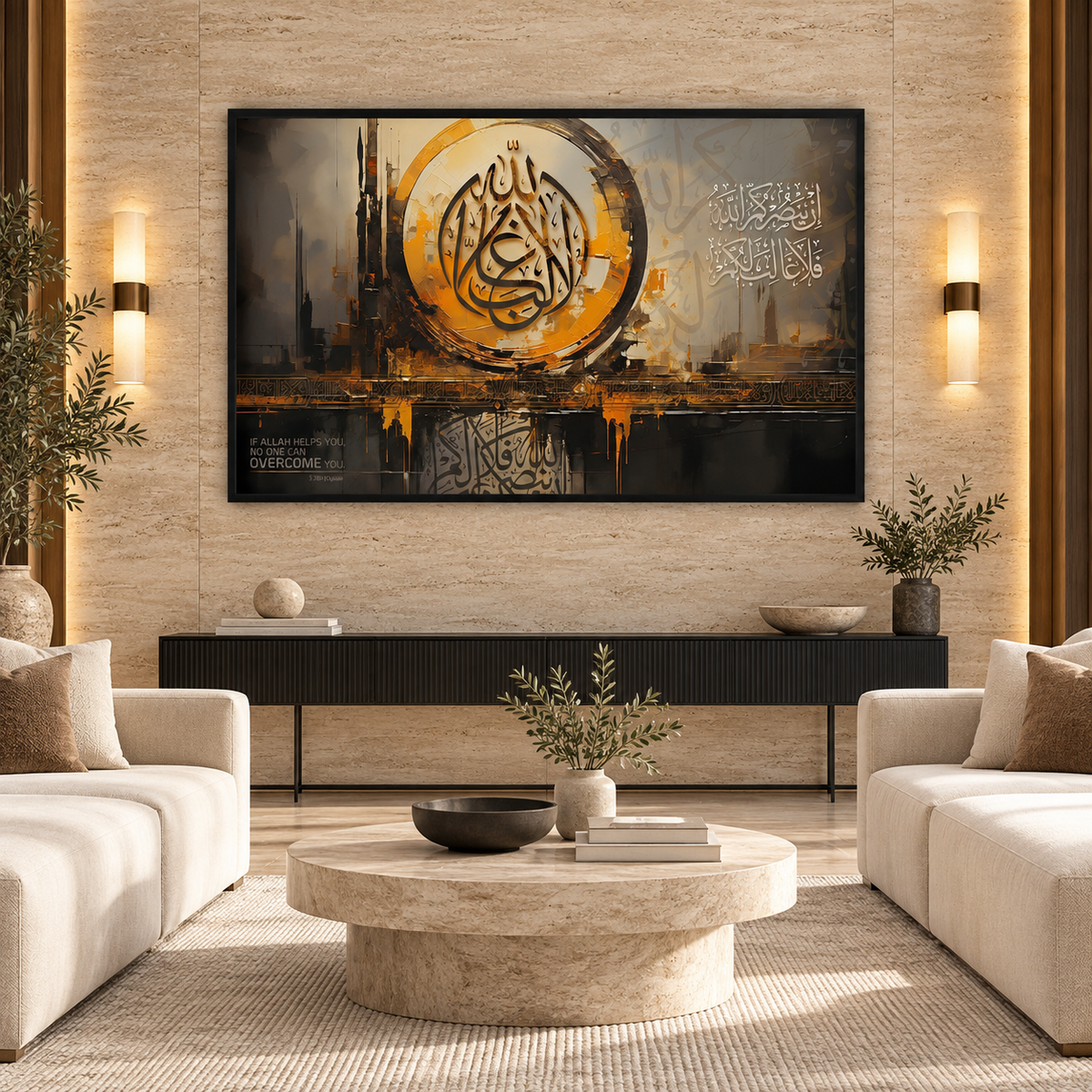 A Statement Piece of Faith and Luxury for Your Modern Interior — square premium interior mockup, complete full frame visible with safe margin