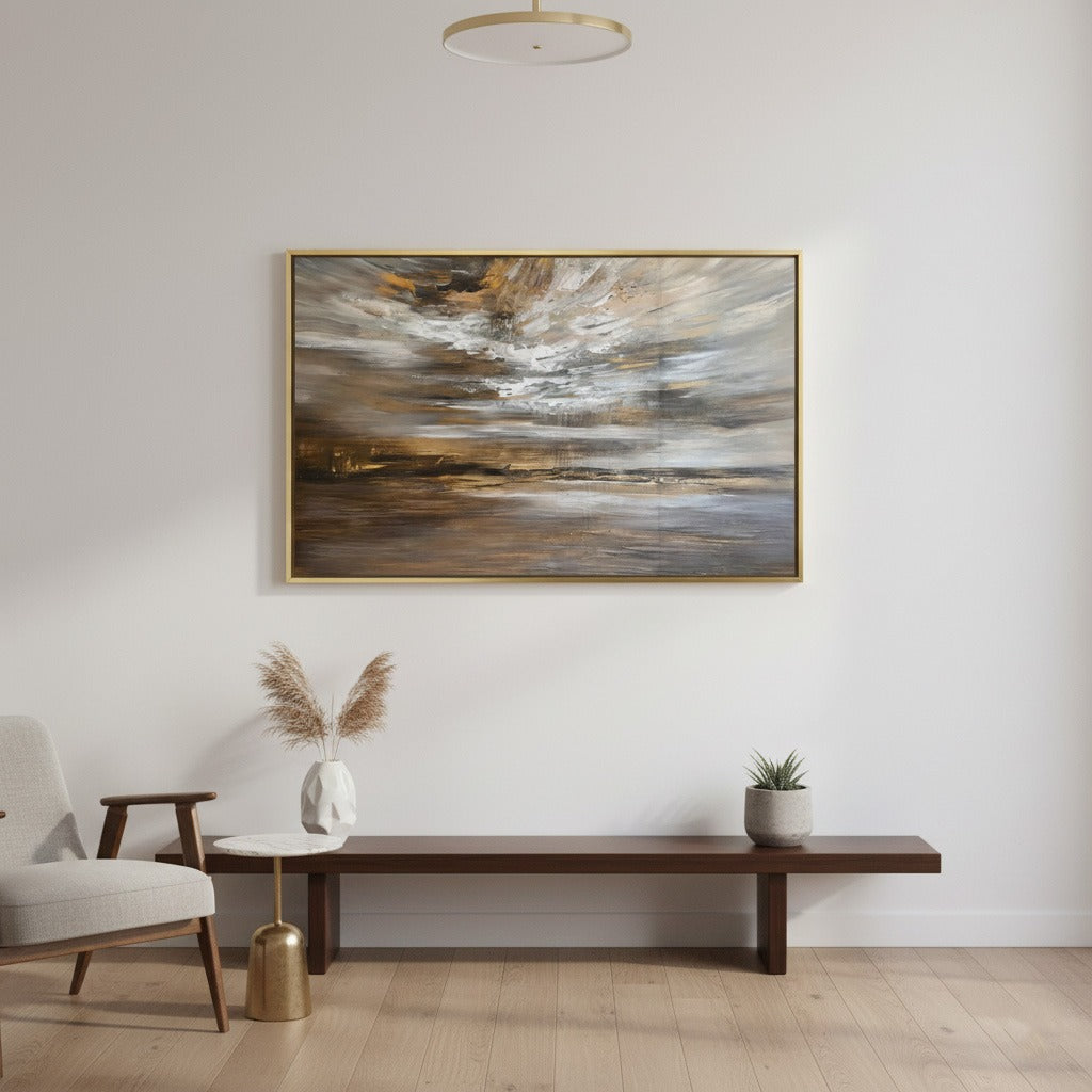 Stormy Sky over Abstract Canvas Frames Wall Art