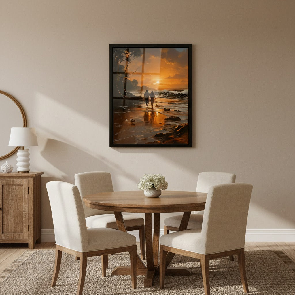 Romantic Couple Canvas Wall Art for Bedroom