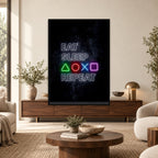 GAMER GLOW - BLACK — square full-frame-safe premium interior mockup 01