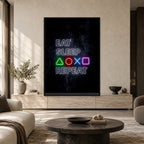 GAMER GLOW - BLACK — square full-frame-safe premium interior mockup 03