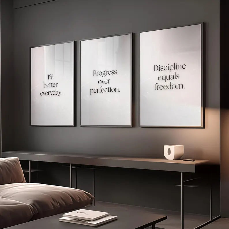 Set of 3 Motivational Wall Art