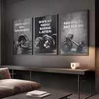 Gym Motivation Quotes Wall Art Set (3 Frames)