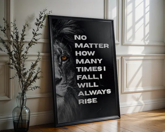 Motivational Lion Photo Art