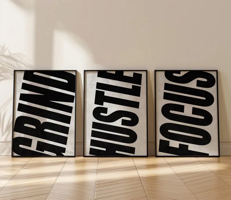Set of 3 Motivational Wall Art