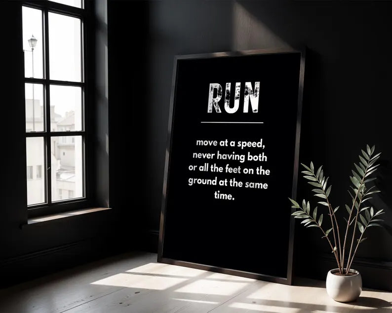 Set of 3 Motivational Lifting & Running Wall Art
