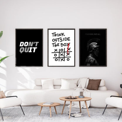 Set of 3 Mixed Motivational Wall Art