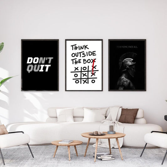 Set of 3 Mixed Motivational Wall Art