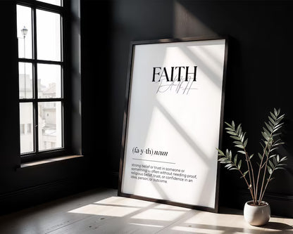 Set of 3 Faith, Family & Heart Wall Art Prints