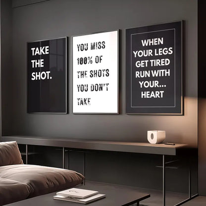 Set of 3 Mixed Motivational Wall Art