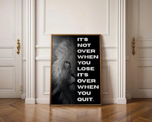 Motivational Lion Photo Art