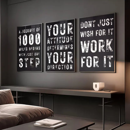 Set of 3 Motivational Wall Art