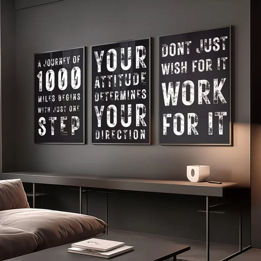 Set of 3 Motivational Wall Art