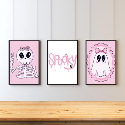 Pink Halloween Art Prints