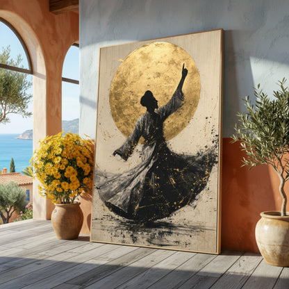 Traditional whirling dance wall Art