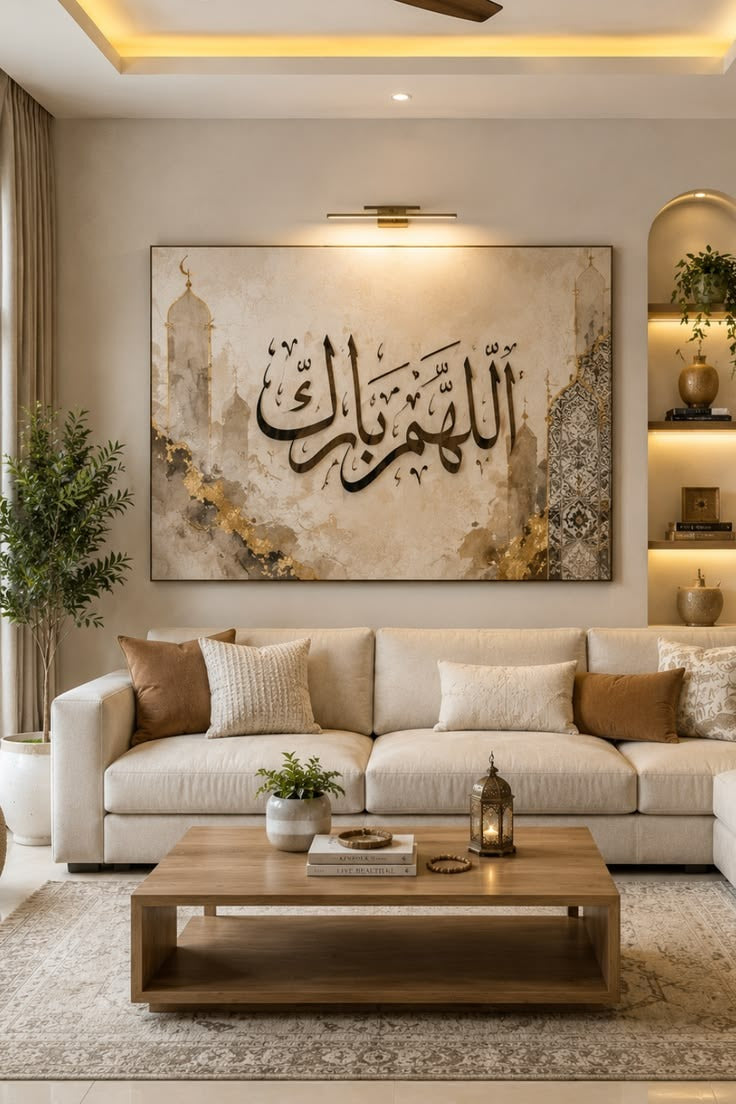 Allahumma Barik  calligraphy Wall Art Frame