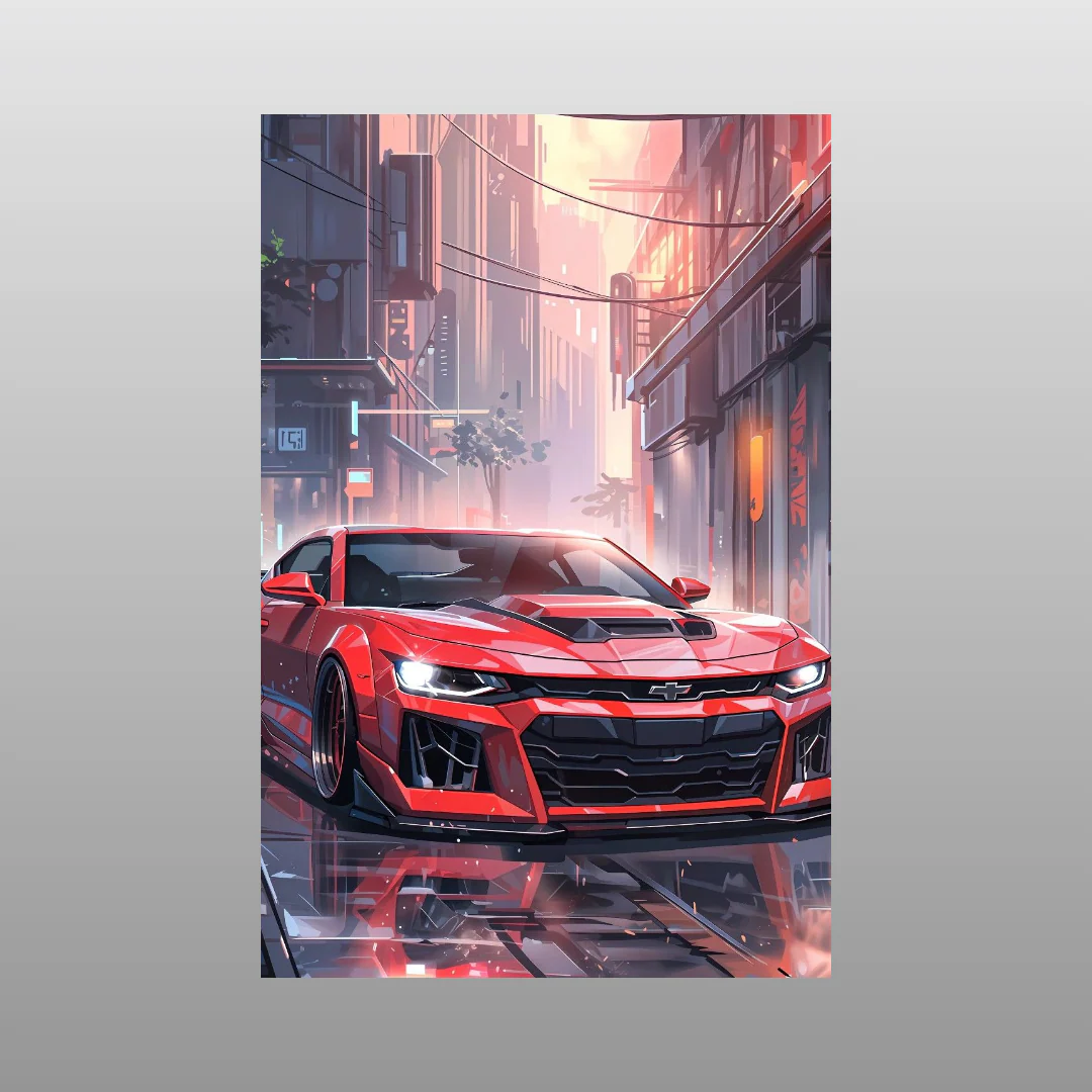 Red Chevrolet Camaro ZL1