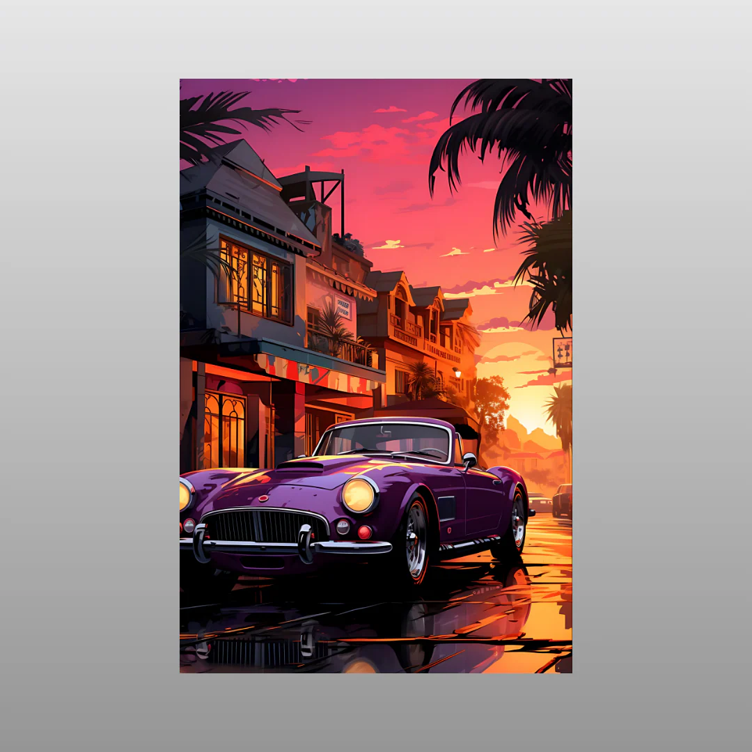 Vintage Car Poster