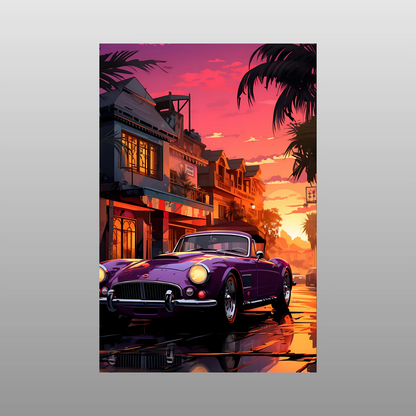 Vintage Car Poster