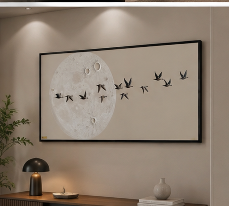 Celestial Flight – 3D Moon Wall Art