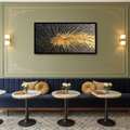 Gold Feather Canvas Wall Art Decor