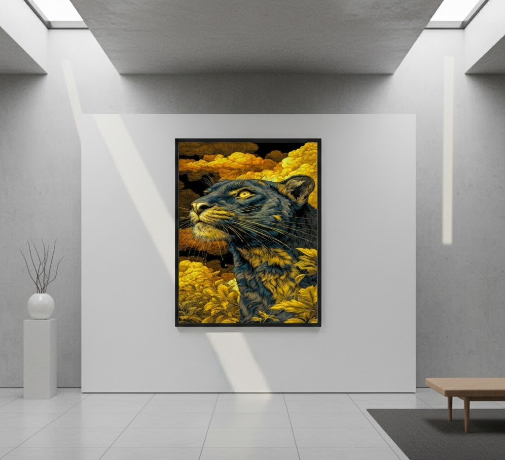 The Golden Gaze Single Wall art