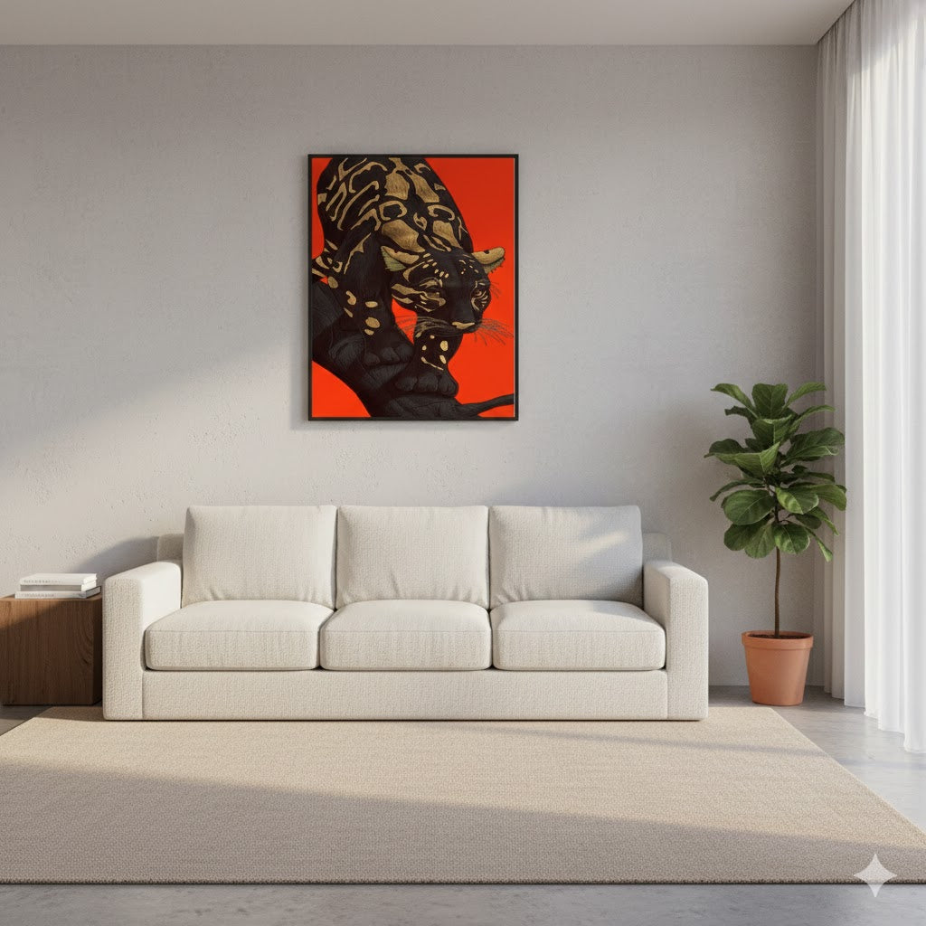 The Golden Predator Single Wall art