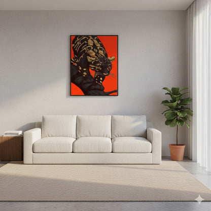 The Golden Predator Single Wall art