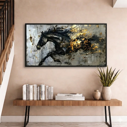 Modern Abstract Horse Frame Wall Art