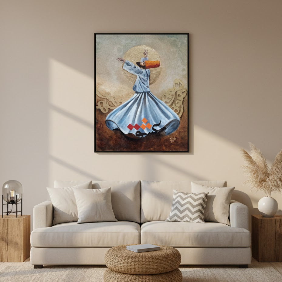 Serenity of Sufi Whirling Dervish Rumi | Wall Art