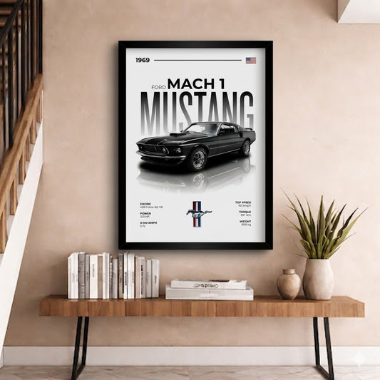Framed 1969 Mustang
