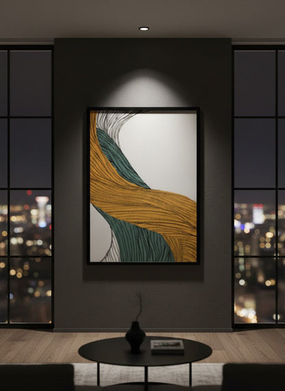 Rumlly Abstract Gilded Canvas Frames | Wall Art