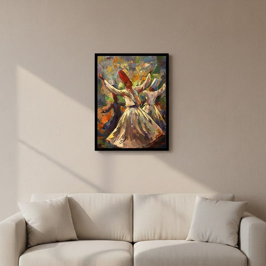 Thaely Rumi Sufi Turkish Dance Canvas Frames | Wall Art