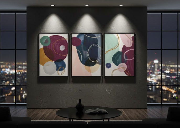 Rumlly Modern colour Bundle (3panel) | Wall Art