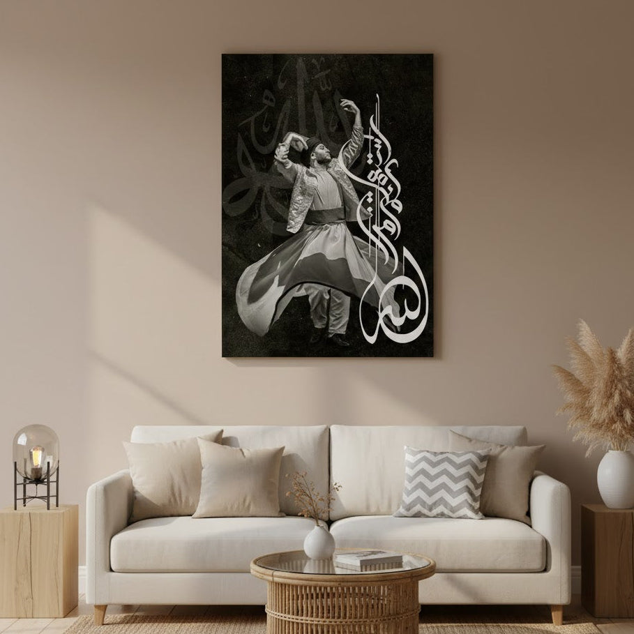 Sufi Arabic Typography Canvas | Wall Art