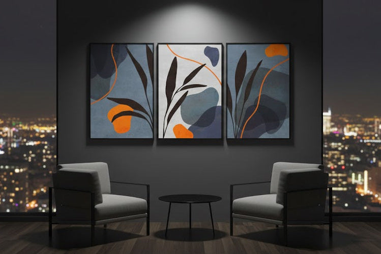 Black and Golden(3panel) | Wall Art
