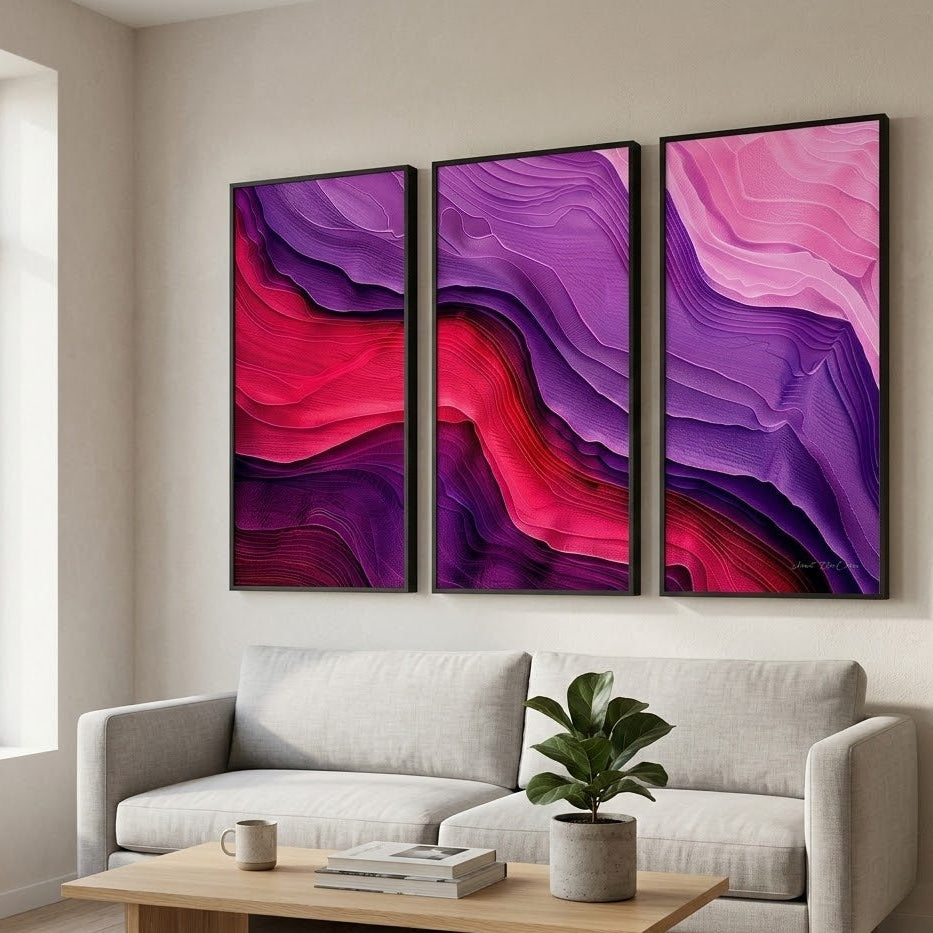 Enchanted Marble Abstract - 3 Parts