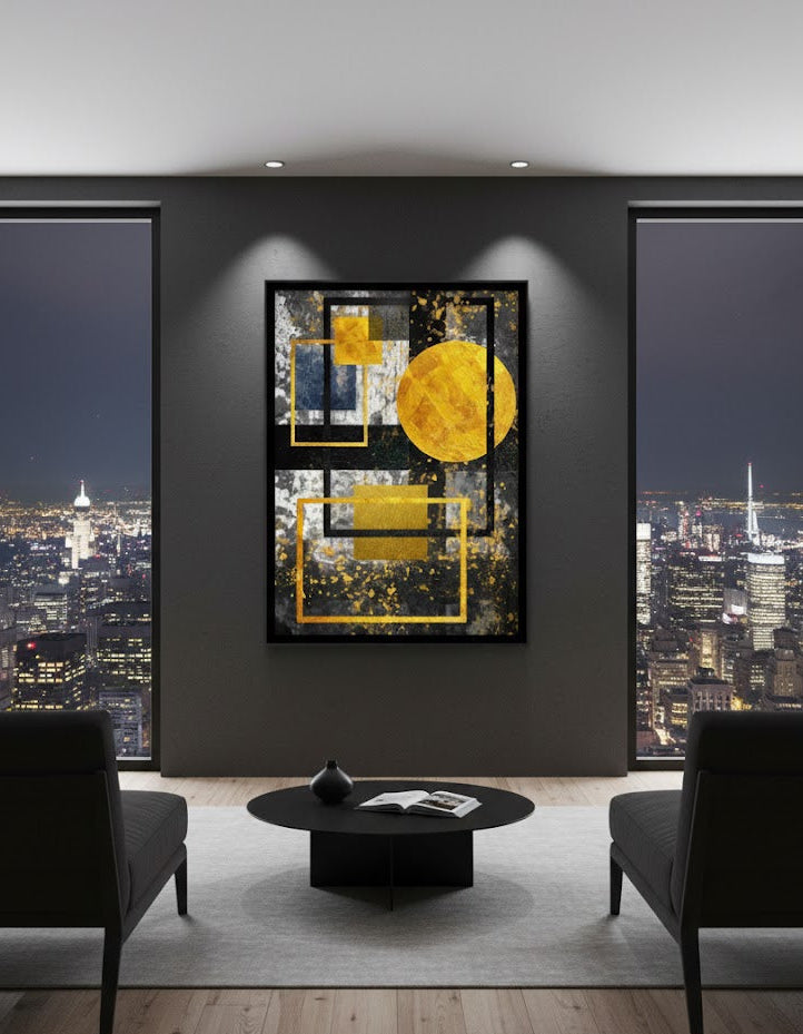 Multicolor Abstract Geometric Canvas | Wall Art