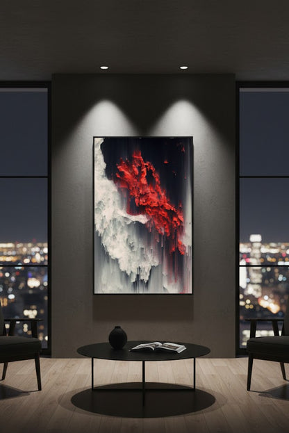 Three Color Abstract Canvas | Wall Art