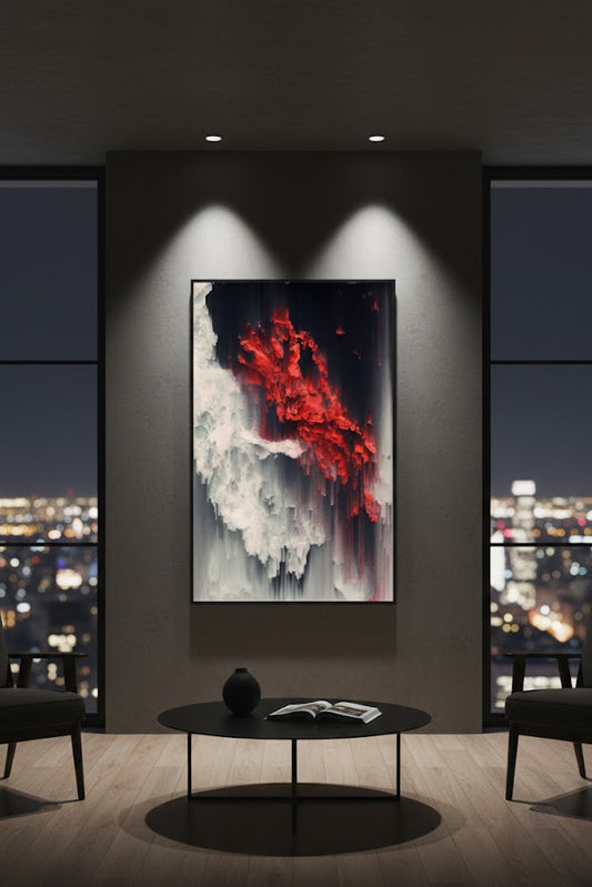 Three Color Abstract Canvas | Wall Art