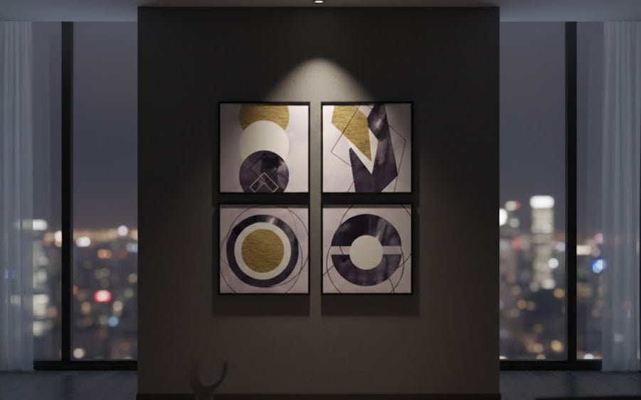 Nordic Luxury Geometric (4Panel) Wall Art