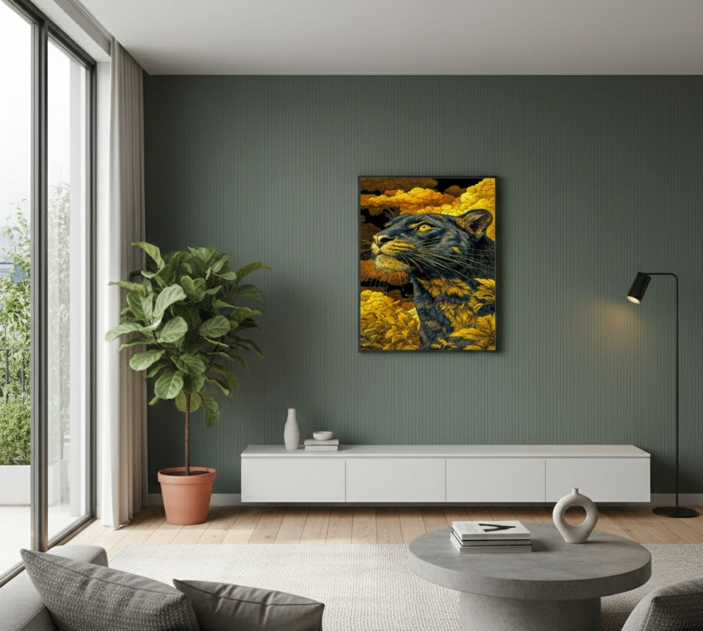 The Golden Gaze Single Wall art