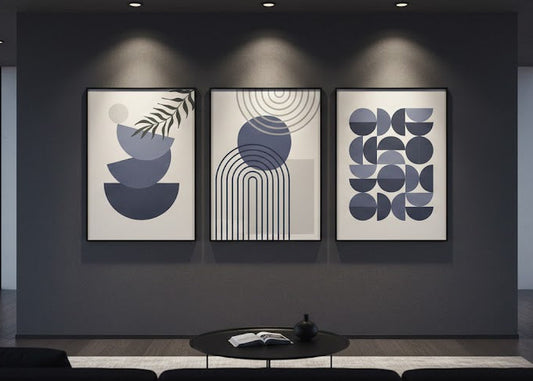 Abstract Trendy Geometric Patterns Bundle (3panel) | Wall Art