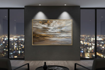 Stormy Sky over Abstract Canvas Frames Wall Art