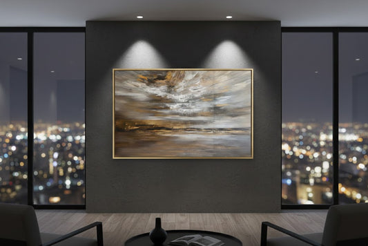 Stormy Sky over Abstract Canvas Frames Wall Art