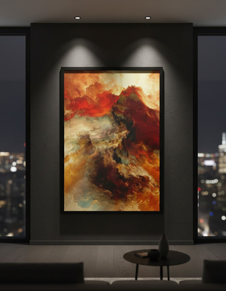Orange Cloud abstract Canvas | Wall Art