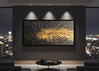 Gold Feather Canvas Wall Art Decor