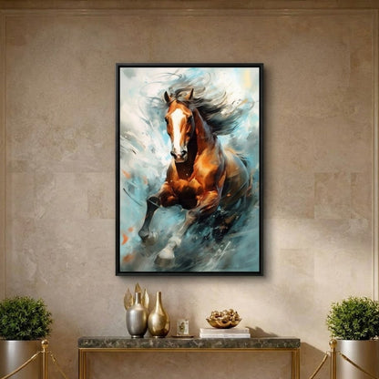 Sprinting Horse Frame Wall Art